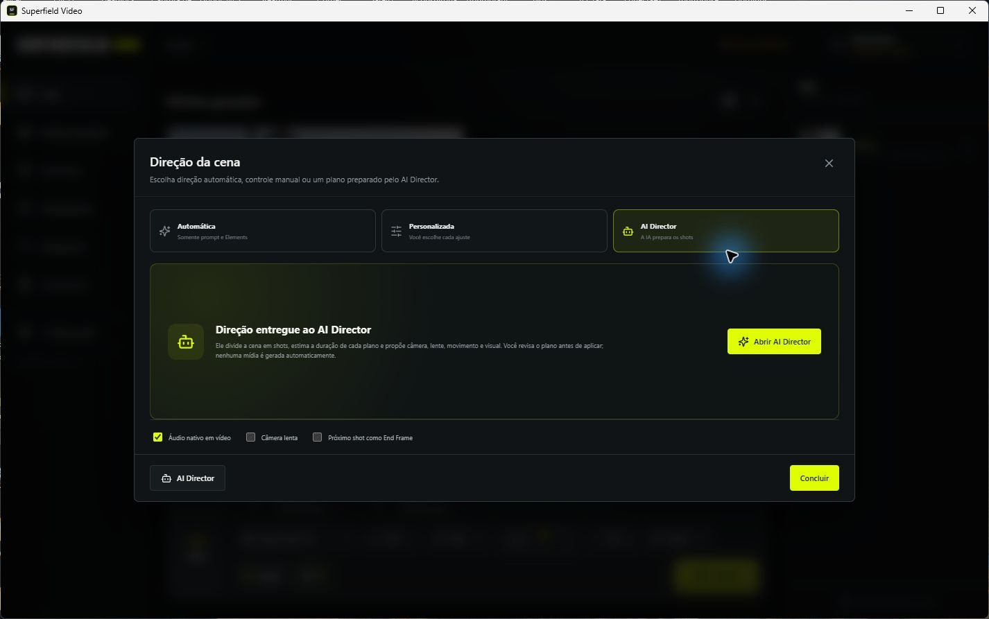 Modos Automática, Personalizada e AI Director